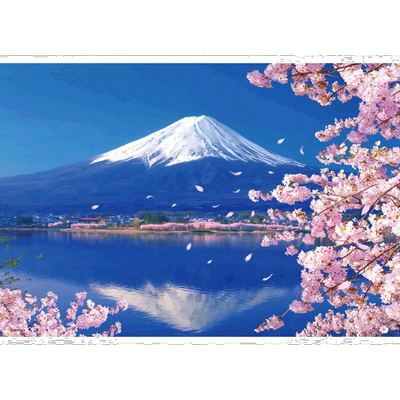【日本直邮】Beverly拼图300片拼图富士山樱花湖畔26x38cm益智玩