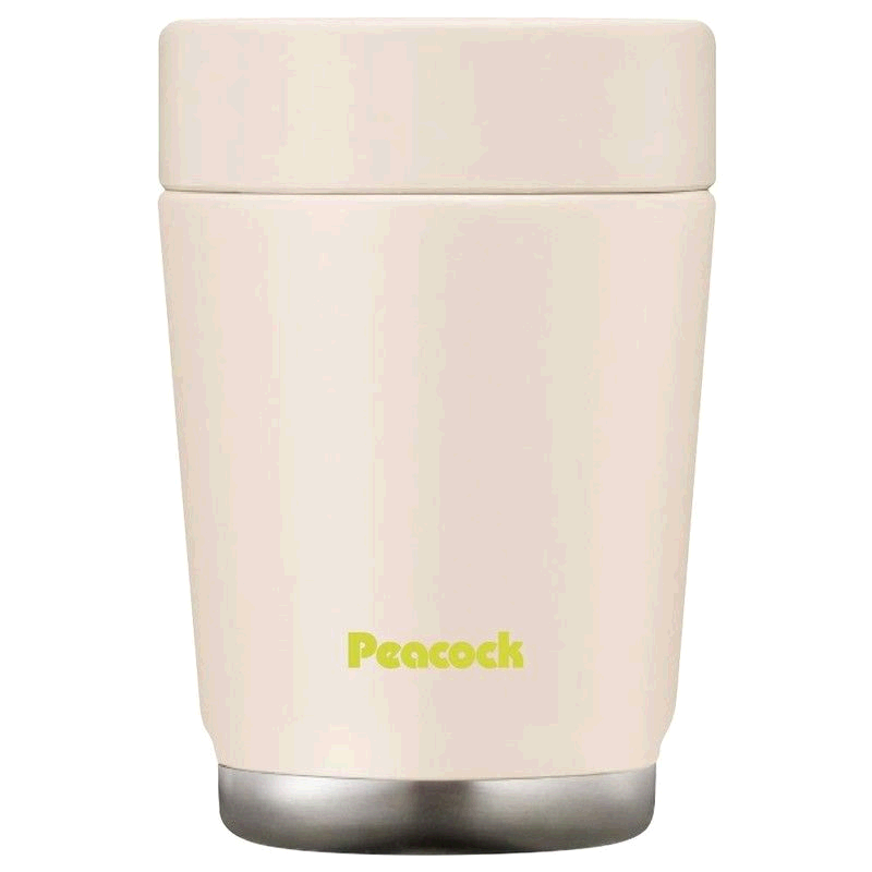 【日本直邮】The peacock孔雀 保温饭盒象牙色0.38L LKC-38 CA