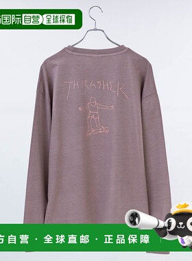 1h可退 日本直邮THRASHER 男女同款 GONZ艺术 Pigment 长袖T恤 TH