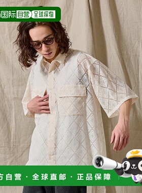 1h可退 日本直邮WETTEMPT 男女同款蕾丝透视双口袋衬衫 121687