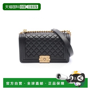 日本直邮中古Chanel香奈儿女包A级95新Le Chanel牛皮单肩包黑 Boy