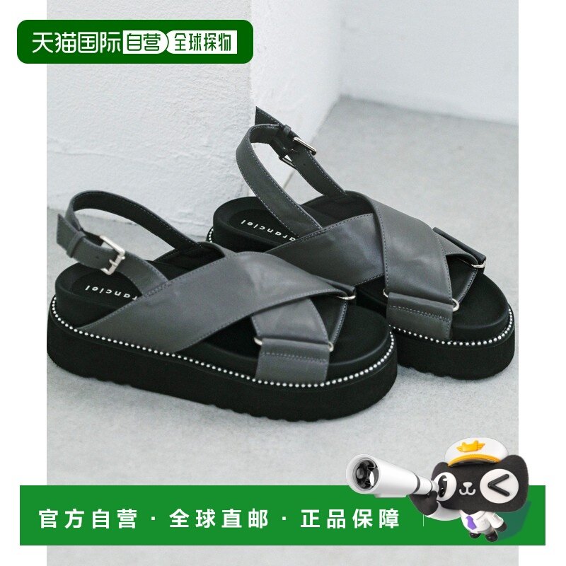 1h可退 日本直邮quaranciel女士时尚厚底交叉绑带凉鞋 615510001,女鞋,时装凉鞋,淘宝优惠券,粉丝福利购,淘宝优惠卷