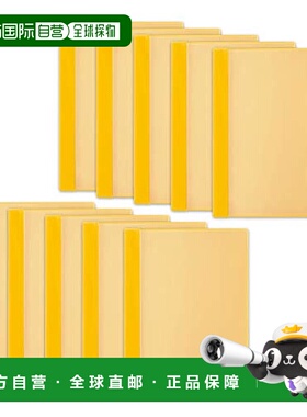 【日本直邮】Plus普乐士文件夹 通知表A4-S ⒑本FL-190GD黄色 78-