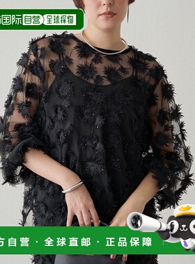 1h可退 日本直邮Atelier N°5 男女同款 黑色精致装饰透視上衣 LD