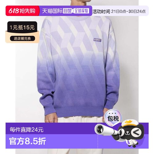 日本直邮NERDY DNA Monogram Gradation Sweater 卫衣 [NE8621EU0