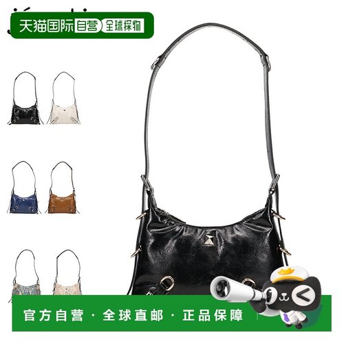 日本直邮Jouetie 包 单肩包 系带 女士 斜挎包 轻便 蛇纹 小巧 黑