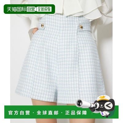 1h可退 日本直邮rienda 女装 高腰粗花呢短裤 春季优雅设计 110JS