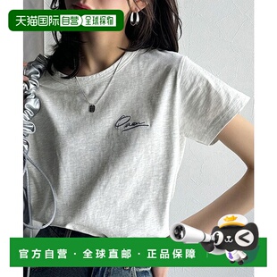 日本直邮Classical Elf 有机棉胸元PAEAN刺绣半袖T恤 [C04519EW01