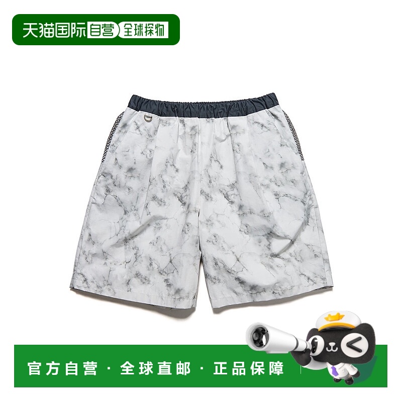 1h可退 日本直邮uniform experiment 男士大理石图案舒适运动短裤