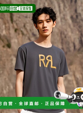 1h可退 日本直邮Double RL RRL 男士Logo印花T恤 Navy色 简约设计