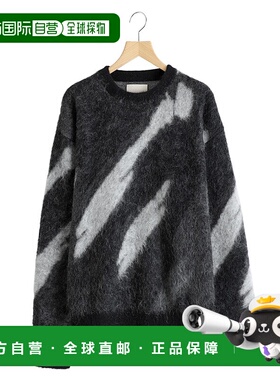 1h可退 日本直邮YOKE男装 宽松抽象图形 半高领毛衣 YK25FW01110S