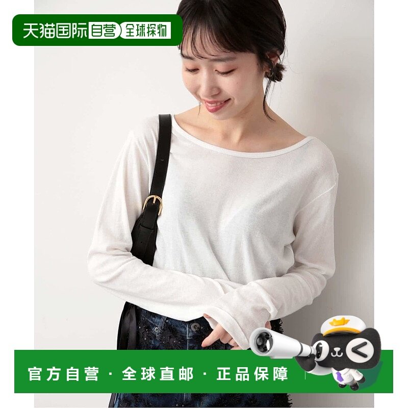 1h可退 日本直邮MILLER 女装 SLOBE联名 全棉修身 网眼针织圆领T