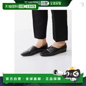 单鞋 menue 日本直邮 Black Menue 1029 开衩平底鞋 Croco