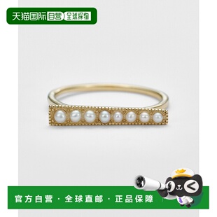 1h可退 日本直邮agete 阿卡朵 女士K10珍珠戒指 时尚立体设计 可