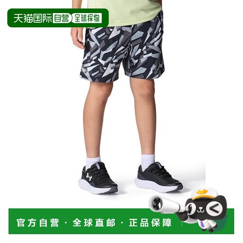 日本直邮UNDER ARMOUR 安德玛青少年科技印花短裤 6012501 001