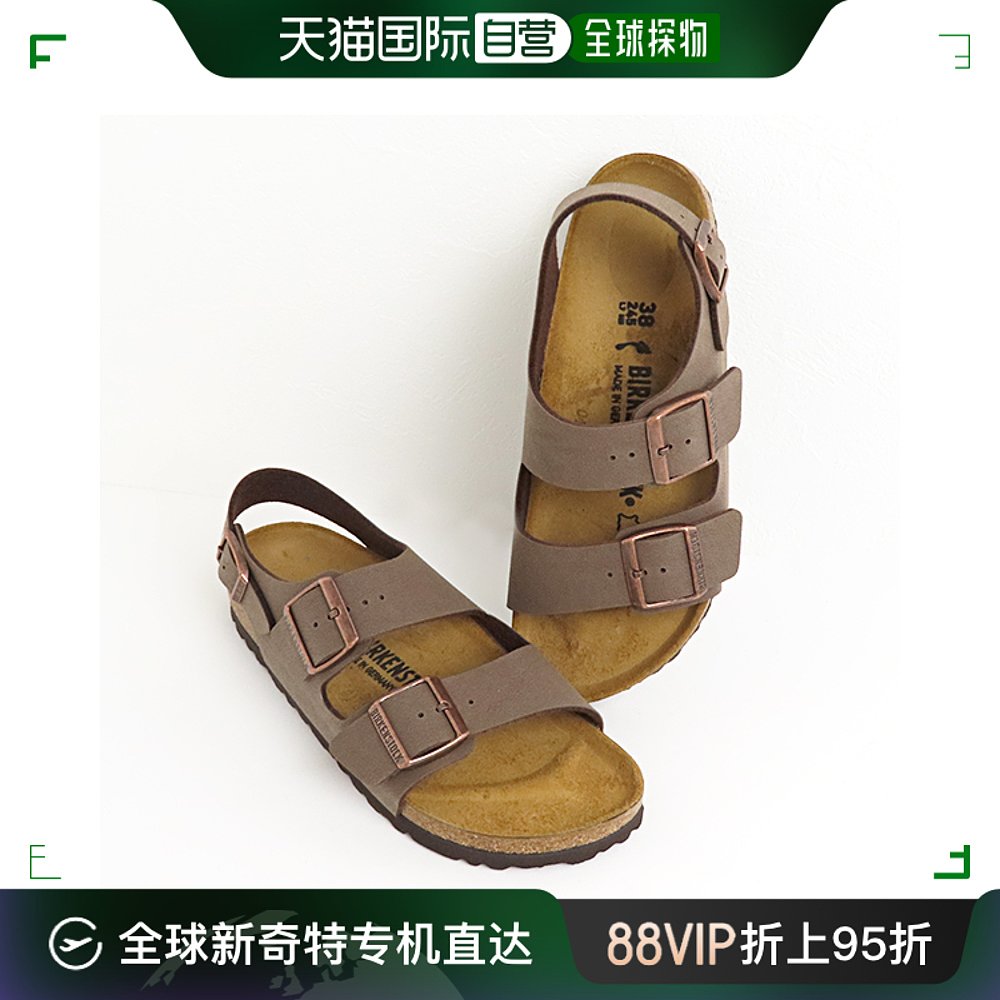 日本直邮 BIRKENSTOCK MILANO BIRKO FLOR 凉鞋 Milano 丝绒皮革 流行男鞋 其他凉鞋 原图主图