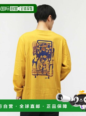 日本直邮KEEN 户外休闲长袖T恤 OC/RP BACK PRINT LS TEE 黄色