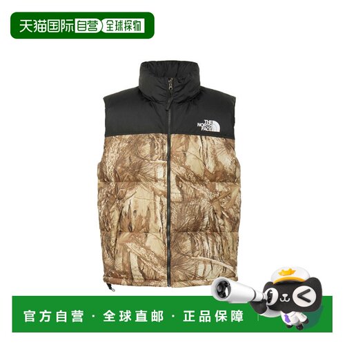 日本直邮北面THE NORTH FACE Nuptse 拼色内置风帽拉链 羽绒马甲