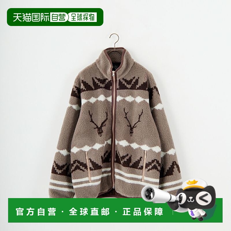 1h可退 日本直邮South2West8 男装 全涤纶 半拉链波浪绒外套 民族