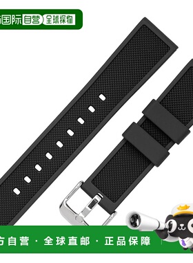 【日本直邮】CREPHA 手表表带 20mm 硅胶树脂 黑色 SI-6