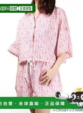 日本直邮Moncler 女士短袖衬衫 Monogram Logo Croped Shirts 女