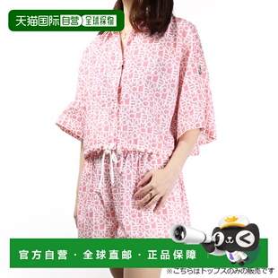 日本直邮Moncler 女士短袖衬衫 Monogram Logo Croped Shirts 女