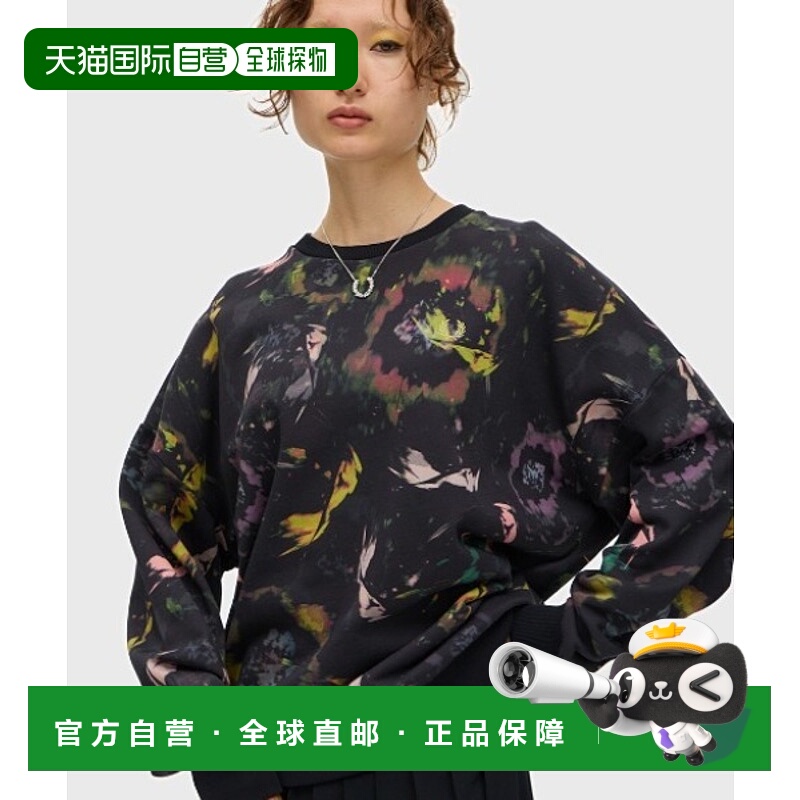 1h可退 日本直邮FRED PERRY 女装 宽松版型 花卉印花连帽卫衣 长