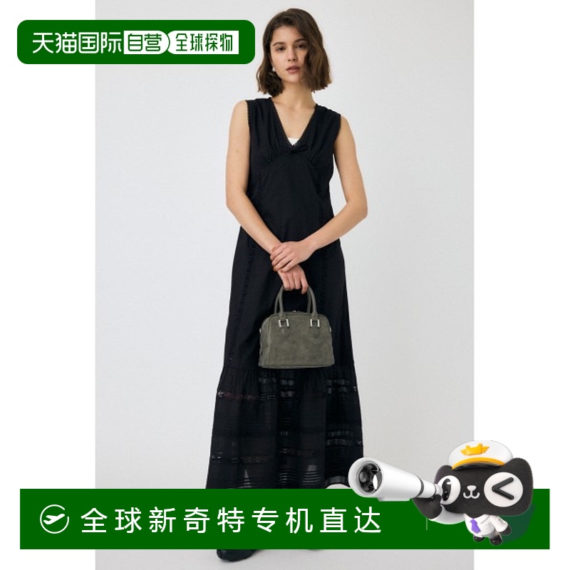 1h可退 日本直邮MOUSSY 女士蕾丝长款连衣裙 010ISS333451纯棉