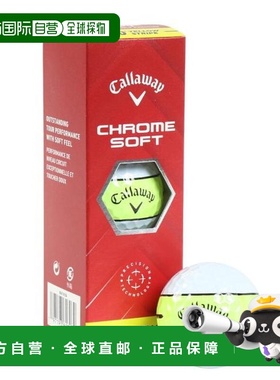 日本直邮CALLAWAY 铬软 CHRM SFT 高尔夫球 [360 YLW STRP 3B] 黄
