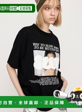 1h可退 日本直邮SLY 女士立体发泡字母印花T恤 039ISN900161