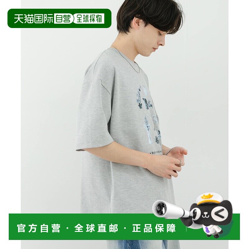 1h可退 日本直邮SENSE OF PLACE 男士复古宽松短袖T恤 秋季百搭休