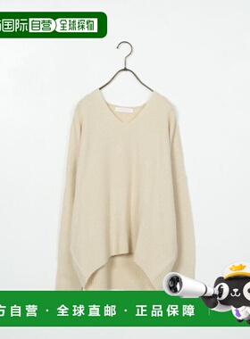 1h可退 日本直邮Jeans Factory Clothes 女士狐狸毛混纺V领针织衫