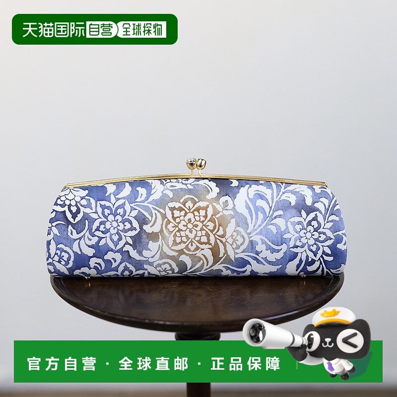 日本直邮tatsumi Omi｜正宗大岛紬手工制作手拿包Ta-or-c4