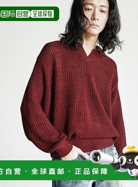 1h可退 日本直邮WYM LIDNM 男女同款短款宽松网眼针织Polo衫 浅V