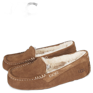 日本直邮UGG秋冬女士便鞋毛绒低帮平底舒适圆头时尚休闲豆豆鞋