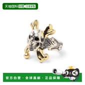 日本直邮Bill Wall Leather 1h可退 男士 18k金银925骷髅十字骨戒