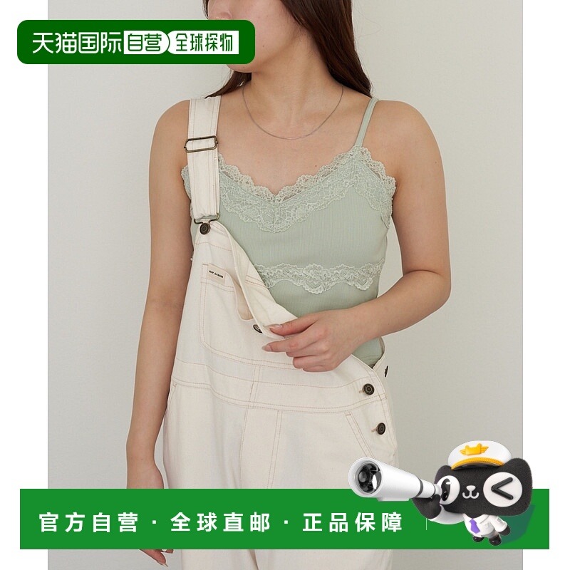 1h可退 日本直邮Ray Cassin 女士蕾丝V领带胸垫吊带背心 RCN10511