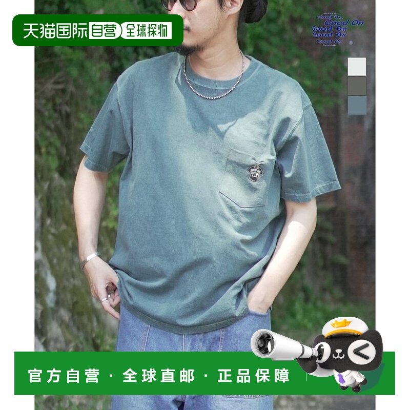 GOOD ON 摇摆下挂 EMB 短袖 T 恤[GOST2210]