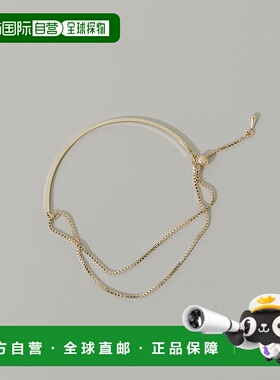 1h可退 日本直邮SMELLY 女士可调节曲线金属链条滑动手链 SMA62NF