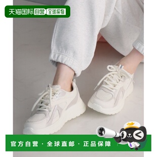 1h可退 日本直邮Vivian 女装 闪亮异材质拼接香氛厚底系带运动鞋