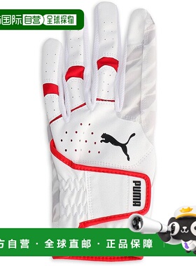 【日本直邮】彪马高尔夫 PWR 握力手套 左手 042103 亮白/红色