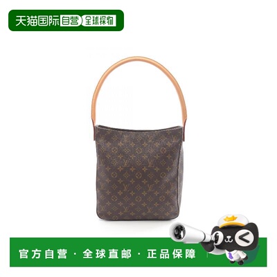 日本直邮中古LV路易威登女包A级95新Looping名媛包涂层/防水帆布