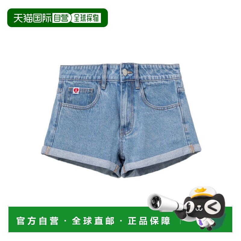日本直邮A BATHING APE PU徽章丹宁短裤