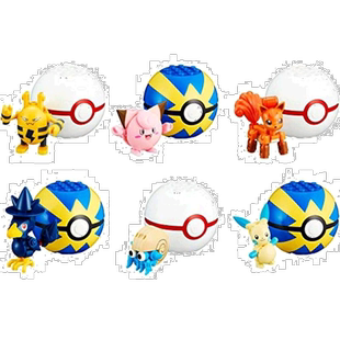 美泰 宝可梦精灵球 积木332块 B混合组 12个 FPM00-9情人礼物