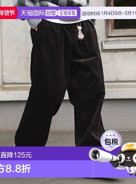 1h可退 日本直邮Bleme男装 双褶重磅灯芯绒宽松Gurkha裤 blm25062
