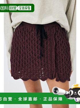 日本直邮MOUSSY OPENWORK 针织短裙 [海军蓝] MO1164EW035319裙子