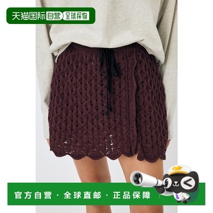 日本直邮MOUSSY OPENWORK 针织短裙 [海军蓝] MO1164EW035319裙子