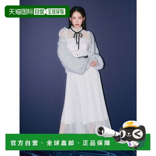 日本直邮LILY BROWN与MARY QUANT联名圆点连衣裙附腰带白色