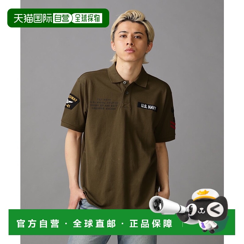 日本直邮AVIREX 海军补丁马球衫 AV1129EM019340