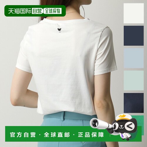 日本直邮WEEKEND MAX MARA MULTIB 女士短袖T恤 圆领 纯棉 撞色设